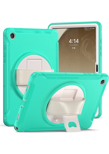 Samsung Galaxy Tab A9 Için Silikon Hibrit Pc Kılıfı+ / Mint Tablet Kılıfı (Yurt Dışından)