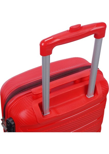 WX-PP13 Carbon Polıpropılen Kırmızı Kabin Boy Valiz