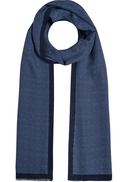 Ipekevi Dört Mevsim Monogram Desen Şal 04356-KOT Mavi fiyatları