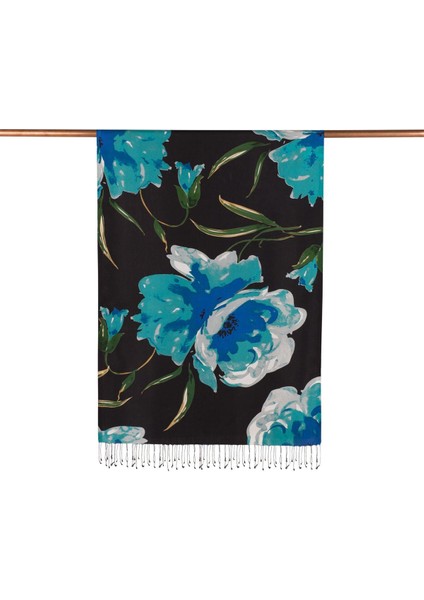 Ipekevi Kır Gülü Desenli Ipek Şal 06422-SIYAH fiyatları