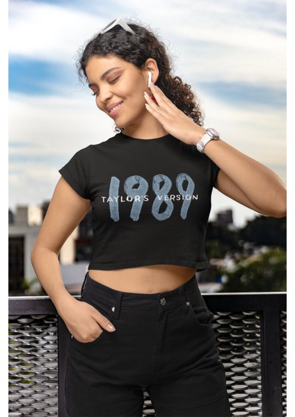 1989 Taylor Version Yazılı Crop Top, Taylor Swift Baskılı Crop