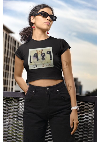 Ts 1989 Dlx Yazılı Crop Top, Taylor Swift Baskılı Crop