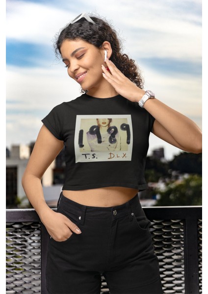 Ts 1989 Dlx Yazılı Crop Top, Taylor Swift Baskılı Crop