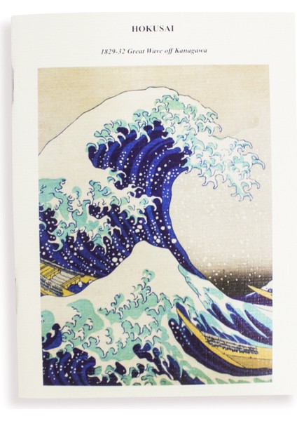 Hokusai ''kanagawa'da Büyük Dalga'' A6 Çizgisiz Defter
