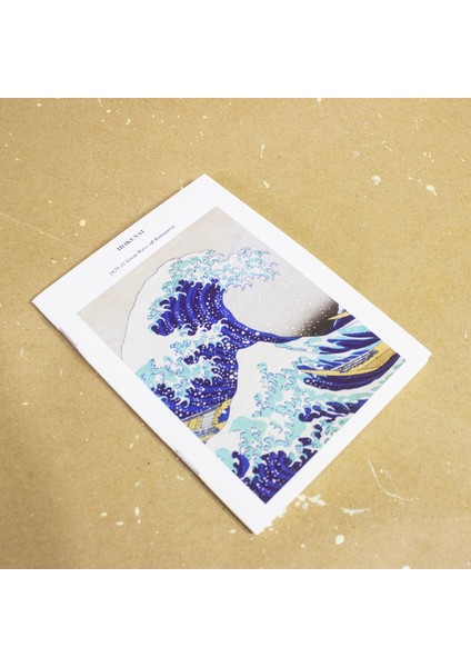 Hokusai ''kanagawa'da Büyük Dalga'' A6 Çizgisiz Defter modelleri