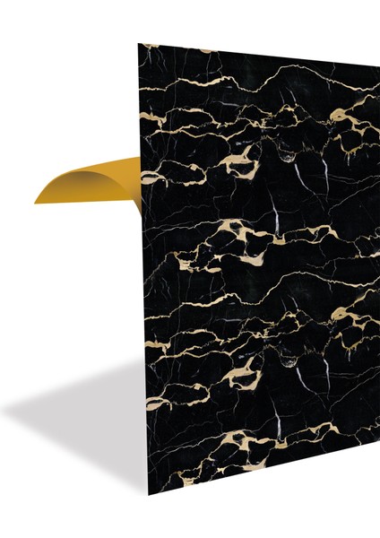Kendinden Yapışkanlı Gold Siyah Desenli Pvc Panel 41X62 cm (12 Adet) 3 M²