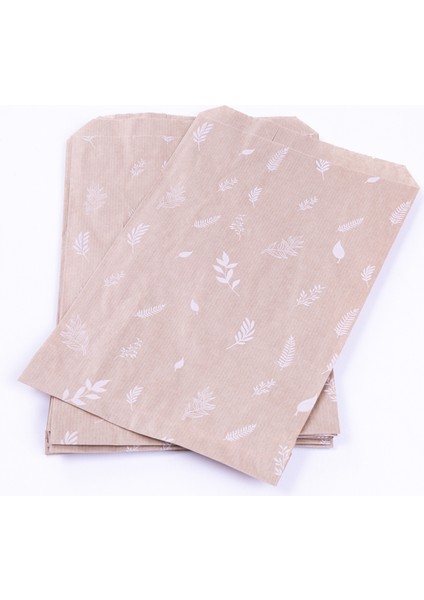 Yaprak Desenli Kese Kağıdı, Kraft 18X30 - 100 Adet