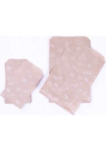 Pastane-Fırın Desenli Kese Kağıdı, Kraft 11X20 - 100 Adet fiyatları