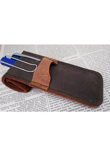 Crazy Hors Hakiki Deri El Emeği Kalemlik Kalem Kutu 27 cm 6 cm 603C fiyatları