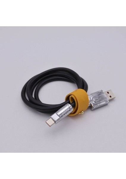 Micro Elastik Kablo 15W Süper Hızlı 3 Amper Ultra Kalın Şarj Data Kablosu 120 cm