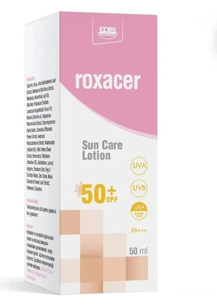 Edis Pharma Roxacer Sun Care Lotion SPF50 Koruyucu Losyon 50 ml