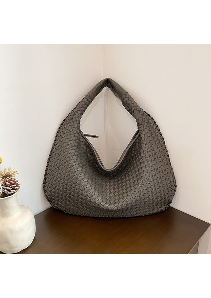 El Dokuması Omuz Çantası Kadın Üst Düzey Kadın Çantası Büyük Kapasiteli Koltuk Altı Çantası (Yurt Dışından)