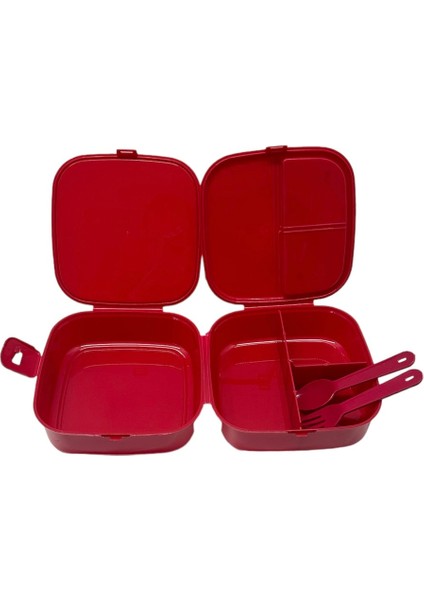 2 Katlı 4 Bölmeli Mavi Premium Kiddy Lunch Box - Premium 3 1 Beslenme Çantası - Yemek Saklama Kabı modelleri