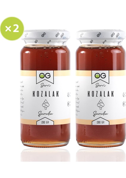 OG natural 2'li Kozalak Şurubu 280 gr (Rafine Şekersiz)