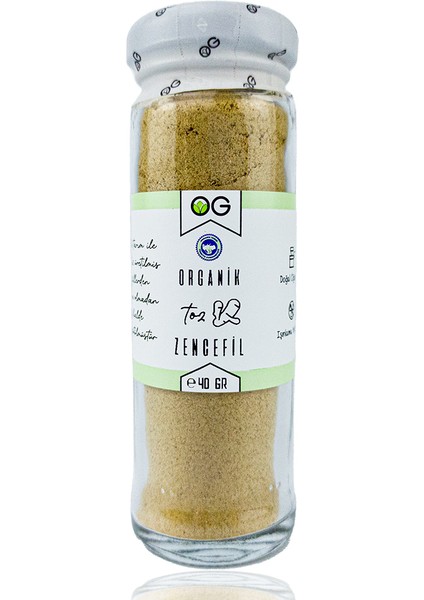 Organik Toz Zencefil 40 Gr