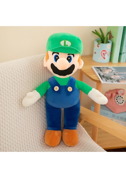 Süper Mario Bebek Mario Yastık Peluş Oyuncak Karikatür Bebek Animasyonlu Oyun Karakteri 60 cm (Yurt Dışından)