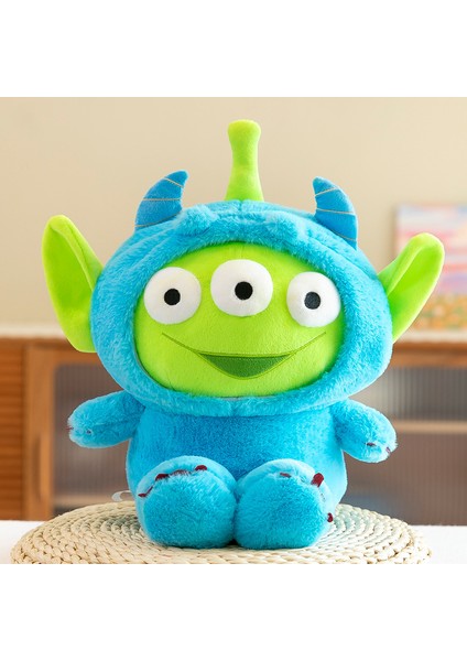 Dönüştürülmüş Üç Gözlü Çocuk Peluş Oyuncak Yaratıcı Uzaylı Bebek Yastık 45CM (Yurt Dışından)