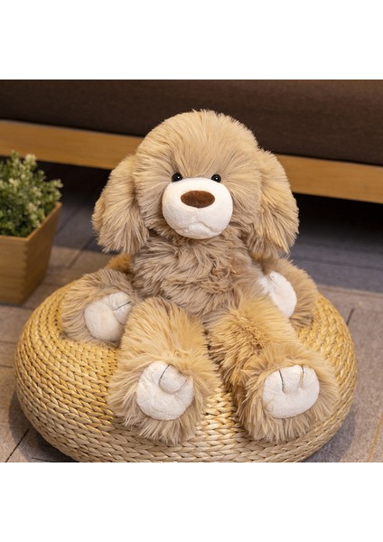 Uzun Saçlı Teddy Dog Doll Peluş Oyuncak Yavru Bez Bebek 50CM (Yurt Dışından)