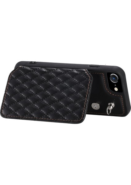 Iphone 6/6s/7/8/se (2020)/SE (2022) Rfıd Engelleme Telefon Kılıf Yuvaları Kickstand Phone Cover-Black Için (Yurt Dışından)