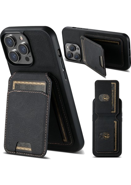 Iphone 12 6.1 Inç/12 Pro 6.1 Inç Litchi Doku Kapağı Dikey Flip Pu Deri Kılıf Black (Yurt Dışından)