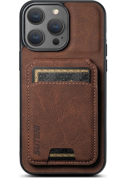 Iphone 12 Pro Max Için 6.7 Inçlik Kasa Dikey Flip Pu Deri+Tpu Anti-Dust Koruyucu Kapak Kahve (Yurt Dışından)