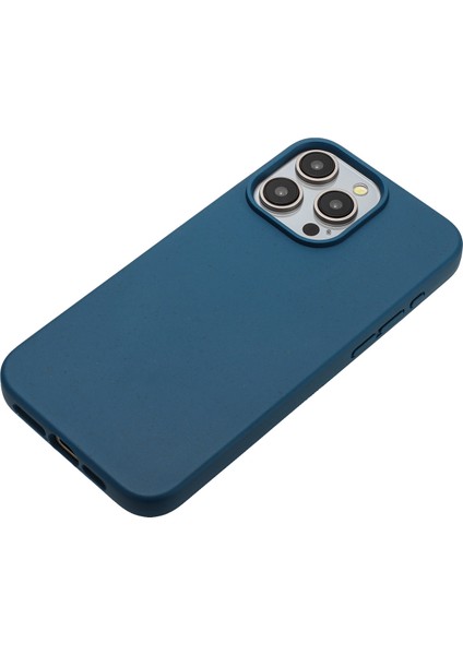 Iphone 12/12 Pro Case Buğday Samanı+Tpu Tam Biyobozunur Telefon Kapak-Dark Mavi (Yurt Dışından)