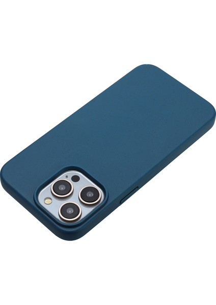 Iphone 12/12 Pro Case Buğday Samanı+Tpu Tam Biyobozunur Telefon Kapak-Dark Mavi (Yurt Dışından)