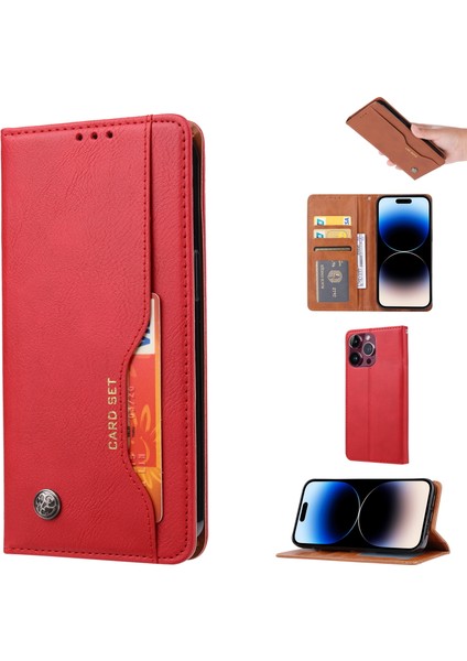 Iphone 15 Pro Max Deri Stand Cüzdan Kapağı Manyetik Kapanış Anti-Drop Telefon Kasası (Yurt Dışından) indirimleri
