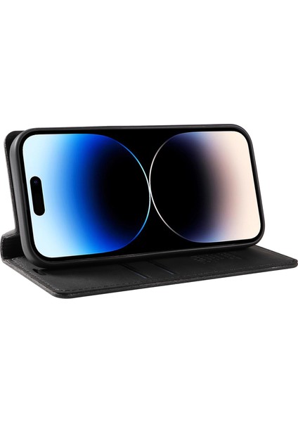 Iphone 15 Pro Max Cilt Touch Pu Deri Kabuk Cüzdan Stand Telefon Kapağı Black (Yurt Dışından) modelleri