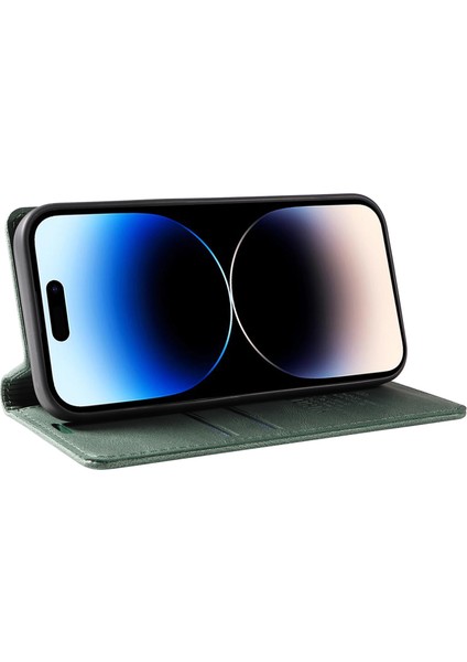 Iphone 15 Pro Max Cilt Touch Pu Deri Kabuk Cüzdan Stand Telefon Kapak Yeşil (Yurt Dışından) modelleri