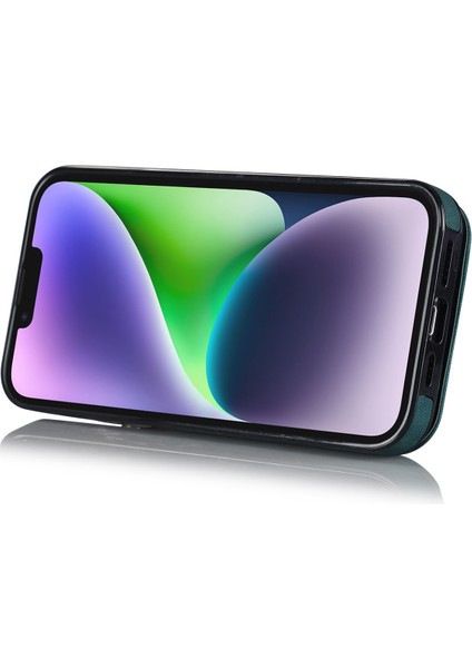 Iphone 13/14 Için 6.1 Inç Telefon Kasası Rfıd Engelleme Cüzdan Retro Pu+Tpu Kickstand Cover-Blue (Yurt Dışından) modelleri