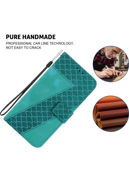 Iphone 15 Plus Için Pu Deri Telefon Kılıfı Plus Stand Baskalı Desen Cüzdan Telefon Kabuğu Kapak Yeşil (Yurt Dışından)