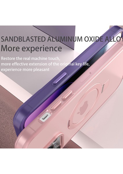 Iphone 15 Plus Için Ka Yumuşak Tpu+Pc Kasası, Magsafe-Green ile Uyumlu Kickstand Şok Geçirmez Telefon Kapağı (Yurt Dışından)