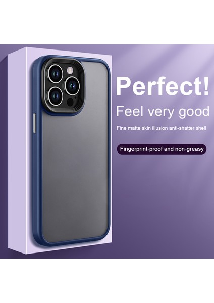 Iphone 15 Pro Case Back Protector Mat Tpu+Pc Telefon Kapak Black Için (Yurt Dışından)