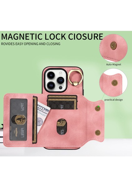 Iphone 15 Pl Pu Deri+Tpu Kapak Cilt Touch Hissed Hisset Telefon Kılıfı Tutucu Kickstand Telefon Kabuk-Yeşil (Yurt Dışından) indirimleri