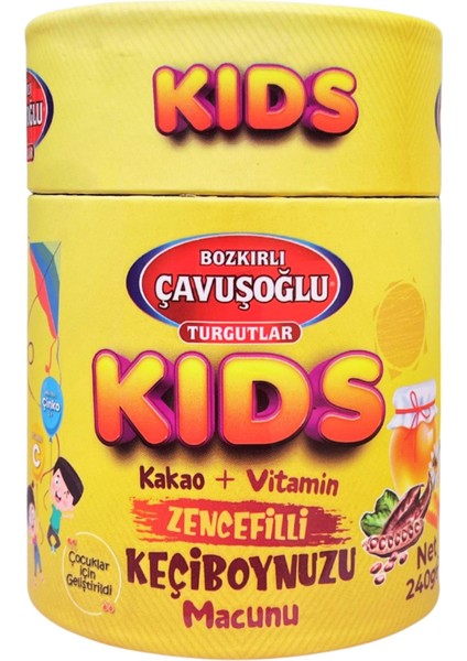 Bozkırlı Çavuşoğlu Kids Çocuklar Için Özel  Zencefilli, Pekmez, Bal ve Vitamin Katkılı Kakaolu Macun 240G