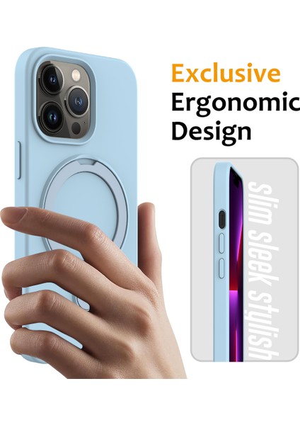 iPhone14 Pro Max Kickstand Case Pc+Silikon Kapağı Magsafe Sky ile Uyumlu Telefon Kılıfı (Yurt Dışından)