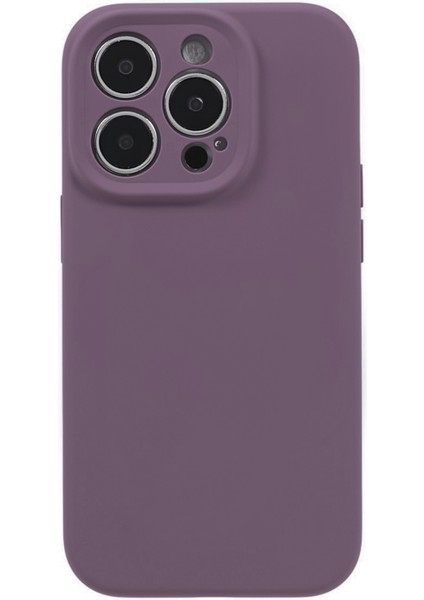 iPhone12 Pro Max Için 6.7 Inç Hassas Kesim Ince Telefon Kasası Sıvı Silikon+Pc Anti-Damla Telefon Kapak-Mor (Yurt Dışından)