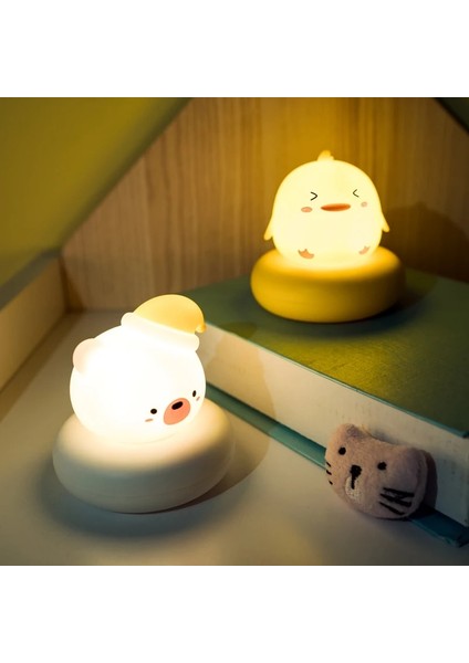 Dinozor Çocuk Gece Lambası Ayı Tavşan Bebek Gece Lambası Sevimli Ev Yatak Odası Çocuk USB Karikatür LED Lamba Noel Hediyesi (Yurt Dışından)