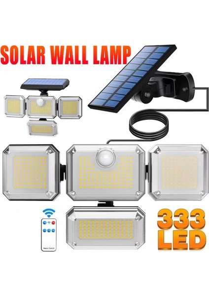 333LED Uyumlu LED Güneş Işıkları Dış Mekan Hareket Sensörü Insan Indüksiyon Ayarlanabilir Kafa IP65 Su Geçirmez Güneş Enerjisi Duvar Lambası (Yurt Dışından) fiyatları