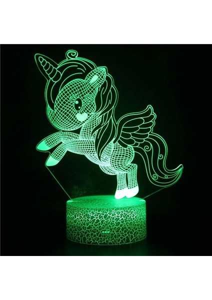 MY1169 Tarzı MY1171 Nighdn 3D LED Unicorn Gece Lambası Işık Çocuklar Için Hediyeler Unicorn Lamolors Uzaktan Kumanda ile Değişim Sevgililer Günü Hediyesi Doğum Günü (Yurt Dışından)