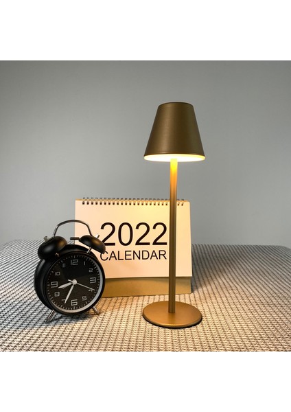 Bronz Modern LED Cordlessmasa Lambası Şarj Edilebilir Pil Masa Lambası Dokunmatik Atmosfer Masa Lambası Kişilik Otel Cafe Restaurant Masa (Yurt Dışından) modelleri