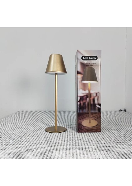 Bronz Modern LED Cordlessmasa Lambası Şarj Edilebilir Pil Masa Lambası Dokunmatik Atmosfer Masa Lambası Kişilik Otel Cafe Restaurant Masa (Yurt Dışından) indirimleri