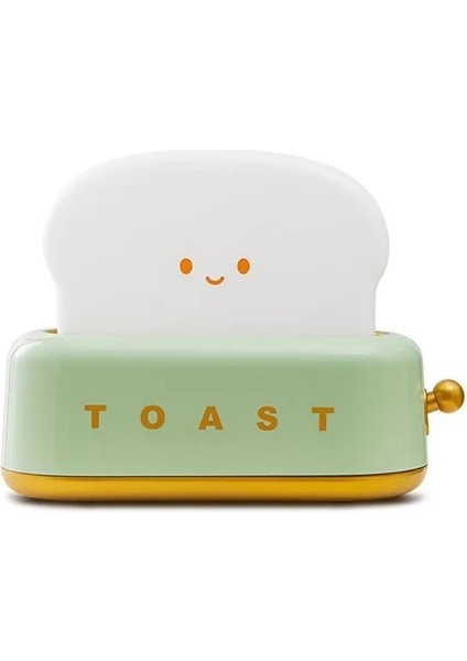 Yeşil LED Ekmek Makinesi Gece Lambası Tost Lambası USB Şarj Karartma Masa Lambaları Tatil Dekorasyon Bebek Kreş Işık Yoga Mood Işıkları (Yurt Dışından)