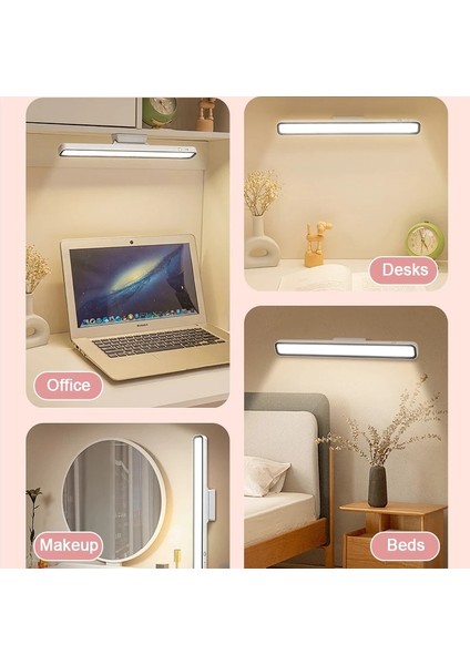 Beyaz Masa Lambası Asılı Manyetik Masa Lambası LED USB Şarj Edilebilir Kademesiz Karartma Kabine Dolap Dolap Gece Lambası (Yurt Dışından) indirimleri