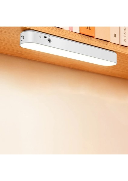 Beyaz Masa Lambası Ofis Çalışma LED Işıkları USB Şarj Edilebilir Masa Lambası Manyetik Karartma Gözleri Koruyun Yatak Odası Gece Lambası (Yurt Dışından)