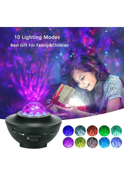 Z01 LED Yıldız Projektör Gece Lambası Okyanus Dalgası Galaxy Yıldızlı Gökyüzü Projektör Gece Lambası Müzik Bluetooth Hoparlör Çocuk Hediye Için Odası Dekor (Yurt Dışından) indirimleri