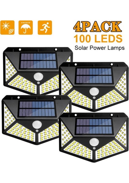 1 ADET-100LED LED Güneş Enerjili Duvar Işıkları Açık Güneş Lambası Pır Hareket Sensörü Bahçe Işık Için Güneş Enerjili Güneş Işığı Sokak Lambası (Yurt Dışından) fiyatları