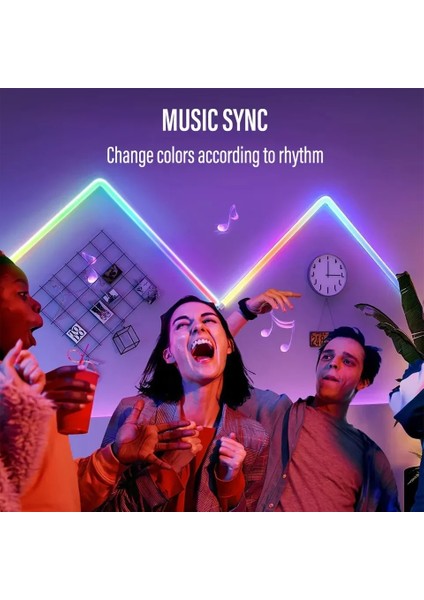 B Tarzı A LED Akıllı Duvar Işık Rgb Işık Çubuğu Btwıfıapp Kontrol Müzik Sync Dıy Gece Lambası Tv Yatak Odası Oyun Odası Bar Dekorasyon (Yurt Dışından)