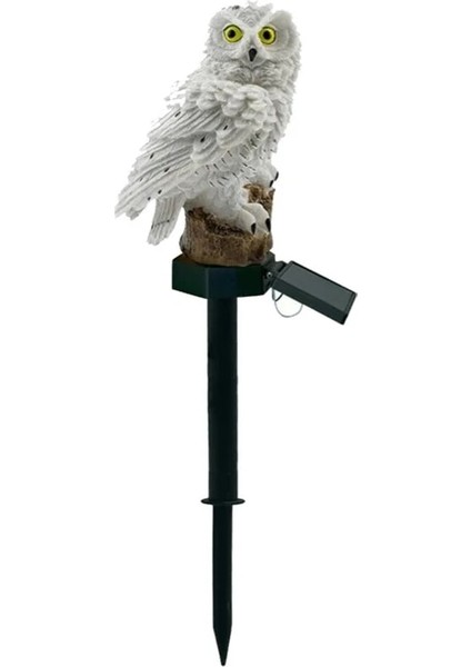 Beyaz Güneş Enerjili LED Baykuş Bahçe Işıkları Açık Güneş Işığı Baykuş Hayvan Pixie Çim Lambaları Süs Su Geçirmez Lamba Benzersiz Güneş Işıkları (Yurt Dışından)